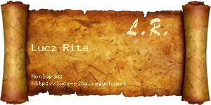 Lucz Rita névjegykártya